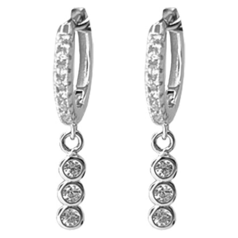 FIGAL ALTA JOYERIA - Aros Plata Puntos De Luz Mujer Figal Alta Joyeria