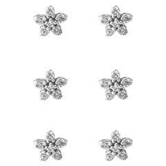 FIGAL ALTA JOYERIA - Set 3 Aros Plata 925 Blancos Mujer