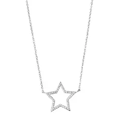 FIGAL ALTA JOYERIA - Collar Plata 925 Estrella L Mujer