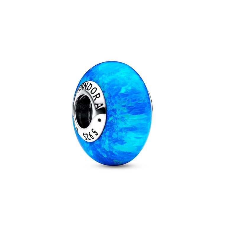 Charm Oceano Opalescente Azul Profundo De Plata Mujer Plateado