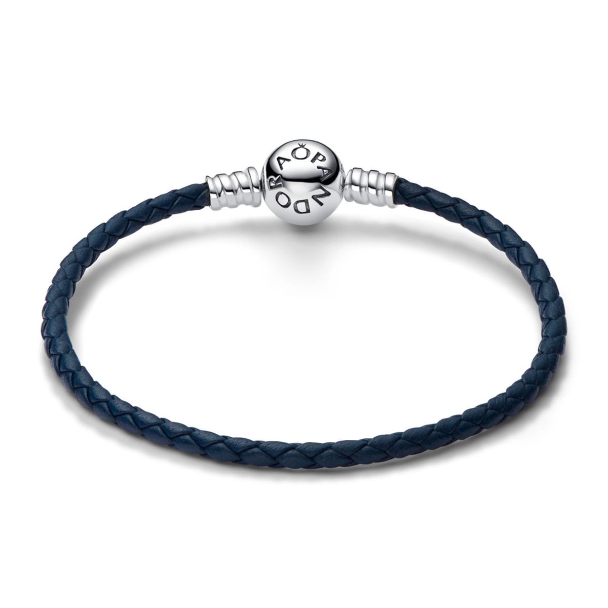 PANDORA - Pulsera en Cuero Azul Trenzado Mujer Pandora