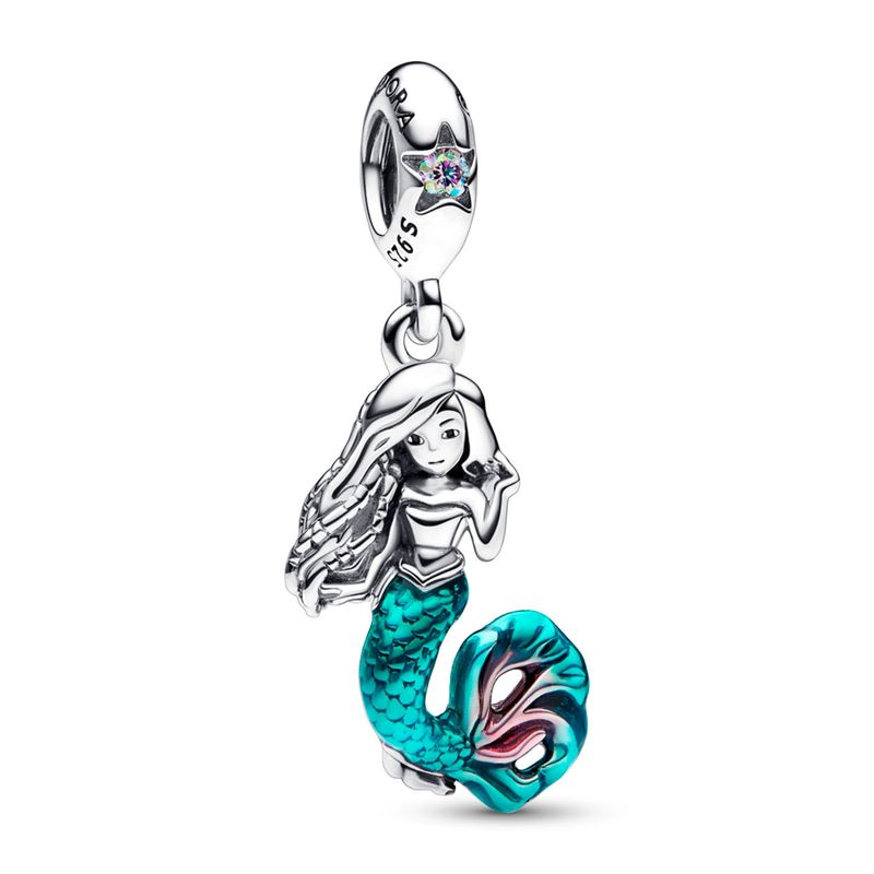 PANDORA - Charm Colgante En Plata Disney La Sirenita Ariel Mujer Pandora