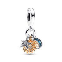 Charm Colgante Triple Bicolor Mujer