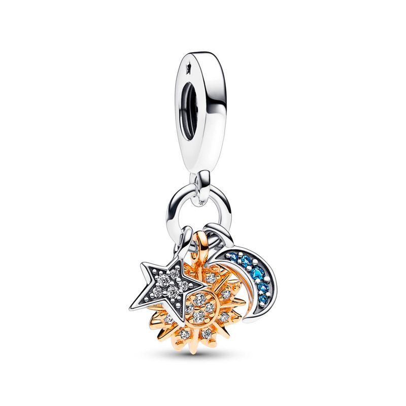 PANDORA - Charm Colgante Triple Bicolor Mujer Pandora