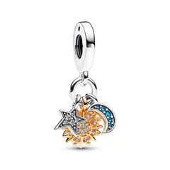 PANDORA - Charm Colgante Triple Bicolor Mujer