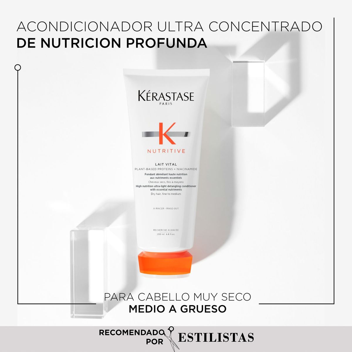 KERASTASE - Acondicionador Desenredante Cabello Seco Nutritive Lait Vital 200 ml Kerastase