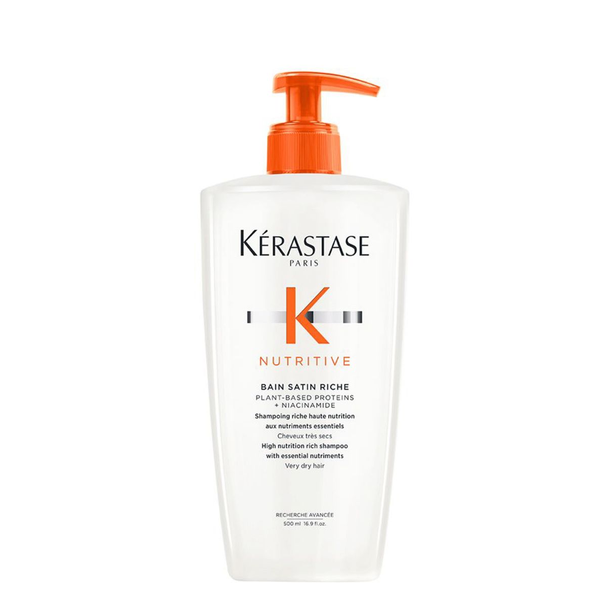 KERASTASE - Shampoo Hidratante Cabello Muy Seco Nutritive Bain Satín Riche 500ml Kerastase