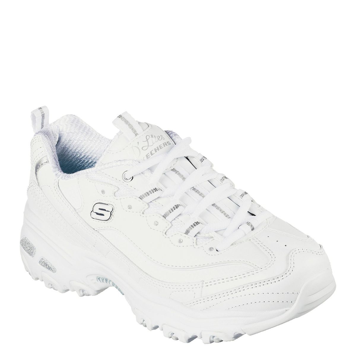 SKECHERS - D'Lites Zapatilla Urbana Mujer Cuero Blanco Skechers