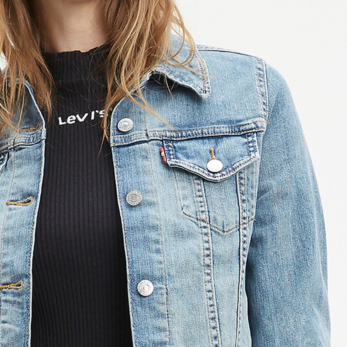 LEVIS - Chaqueta Trucker Mujer Original Fit Celeste Levis