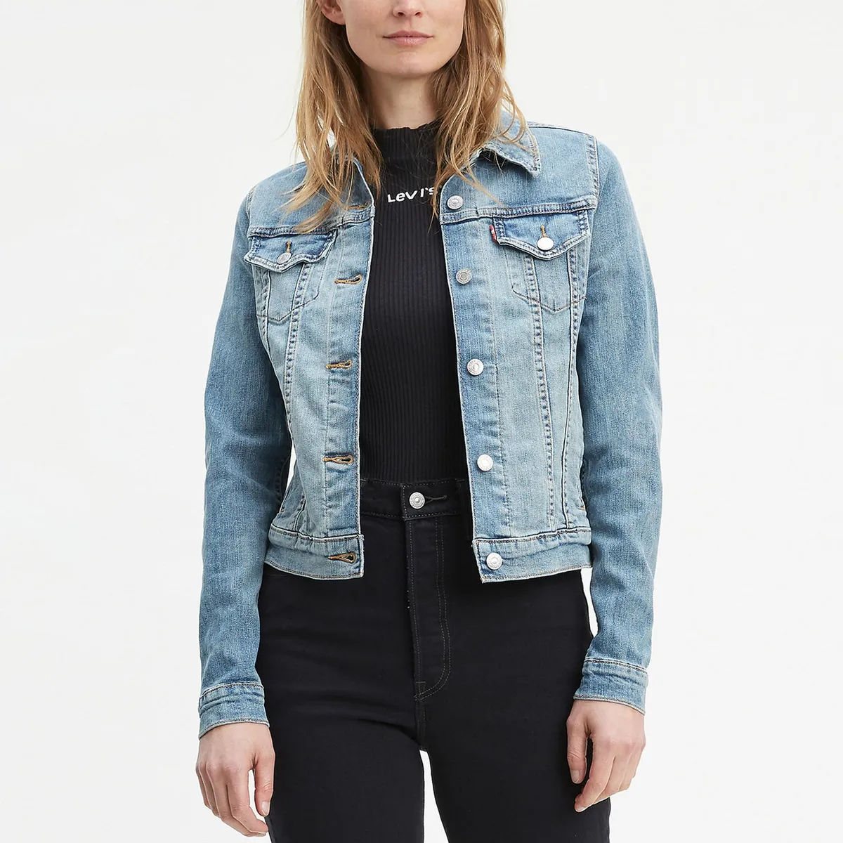LEVIS - Chaqueta Trucker Mujer Original Fit Celeste Levis
