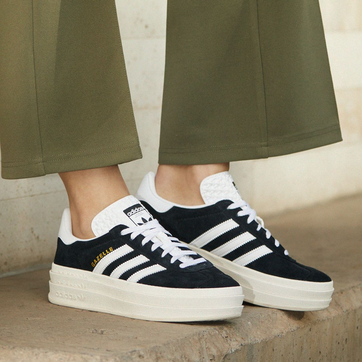 ADIDAS ORIGINALS - Gazelle Bold Zapatilla Urbana Alto Mujer Cuero Negro Adidas Originals