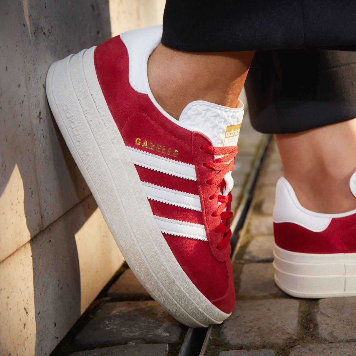 ADIDAS ORIGINALS - Gazelle Bold Zapatilla Urbana Mujer Roja Plataforma Adidas Originals