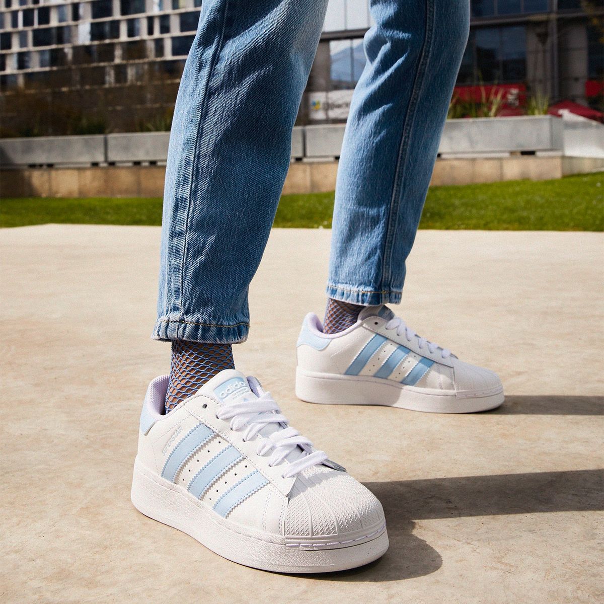 ADIDAS ORIGINALS - Superstar Xlg Zapatilla Urbana Mujer Blanca Plataforma Zapatilla Urbana Alto Mujer Cuero Blanca Adidas Originals