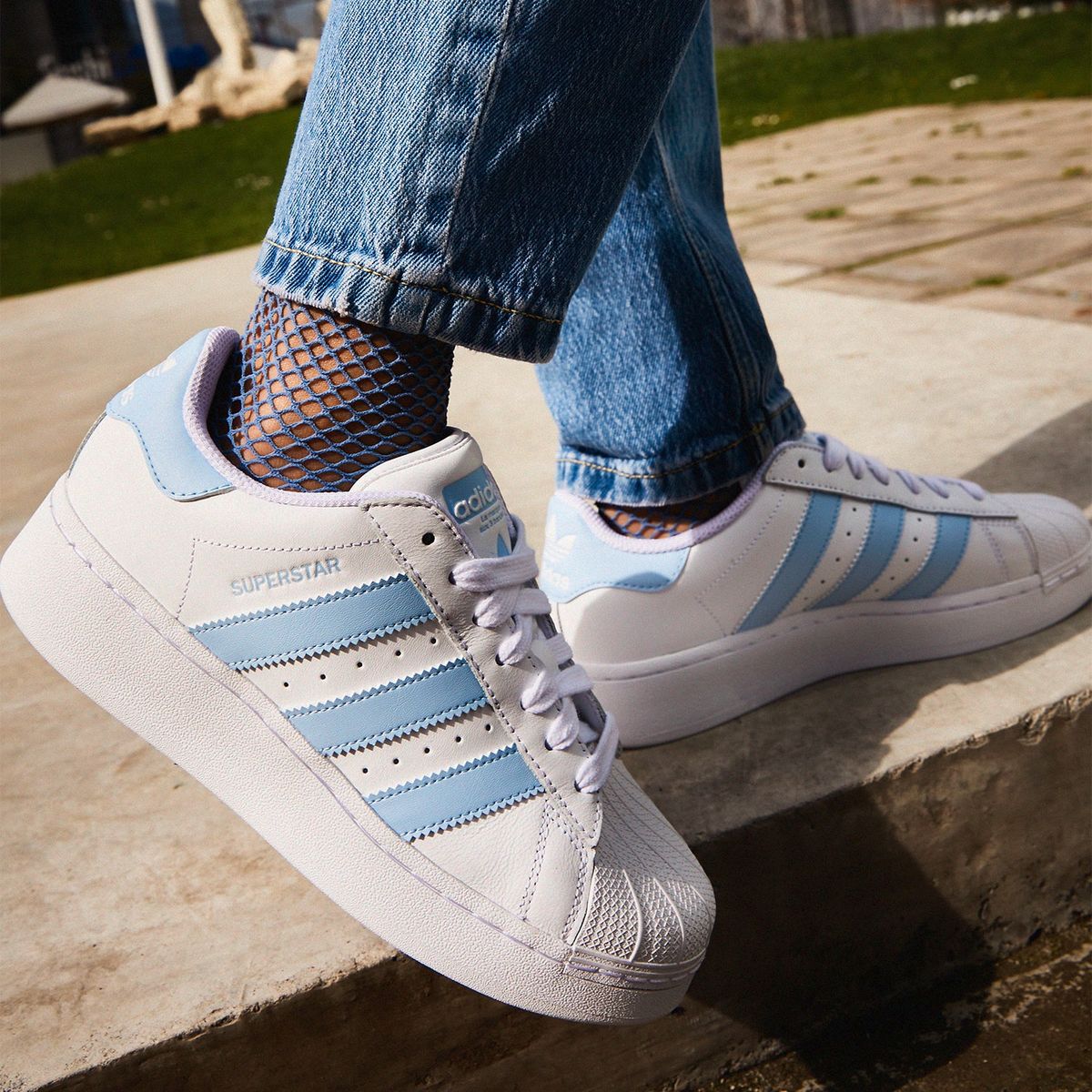 ADIDAS ORIGINALS - Superstar Xlg Zapatilla Urbana Mujer Blanca Plataforma Zapatilla Urbana Alto Mujer Cuero Blanca Adidas Originals