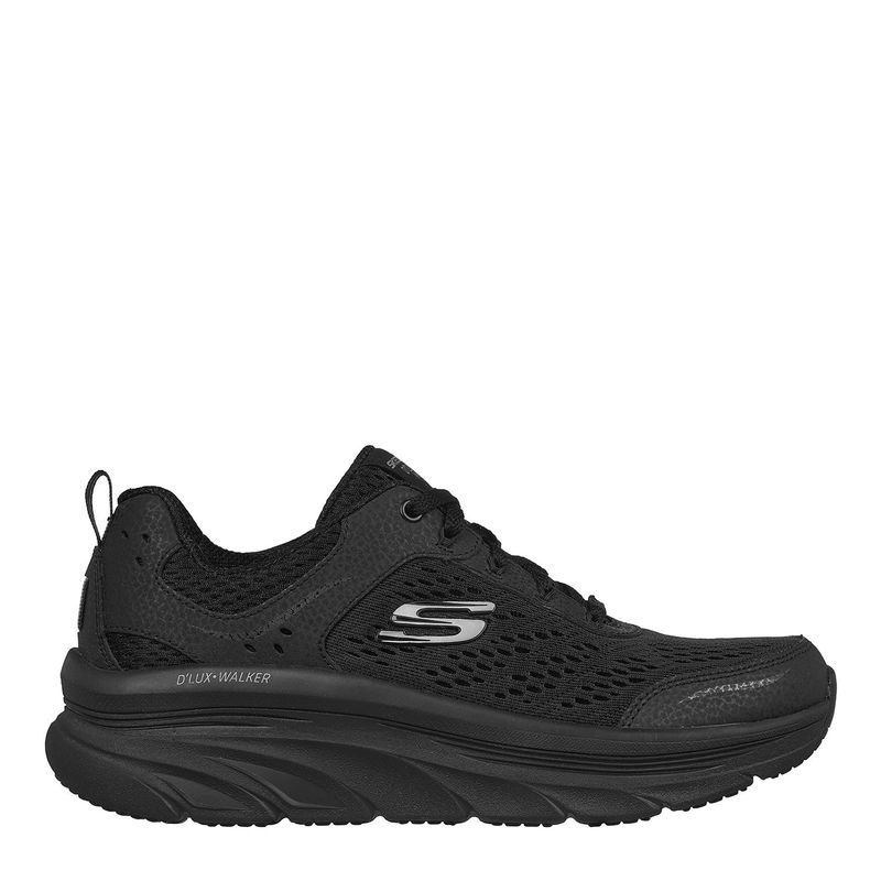 SKECHERS - D'Lux Walker Zapatilla Urbana Mujer Cuero Negro Skechers