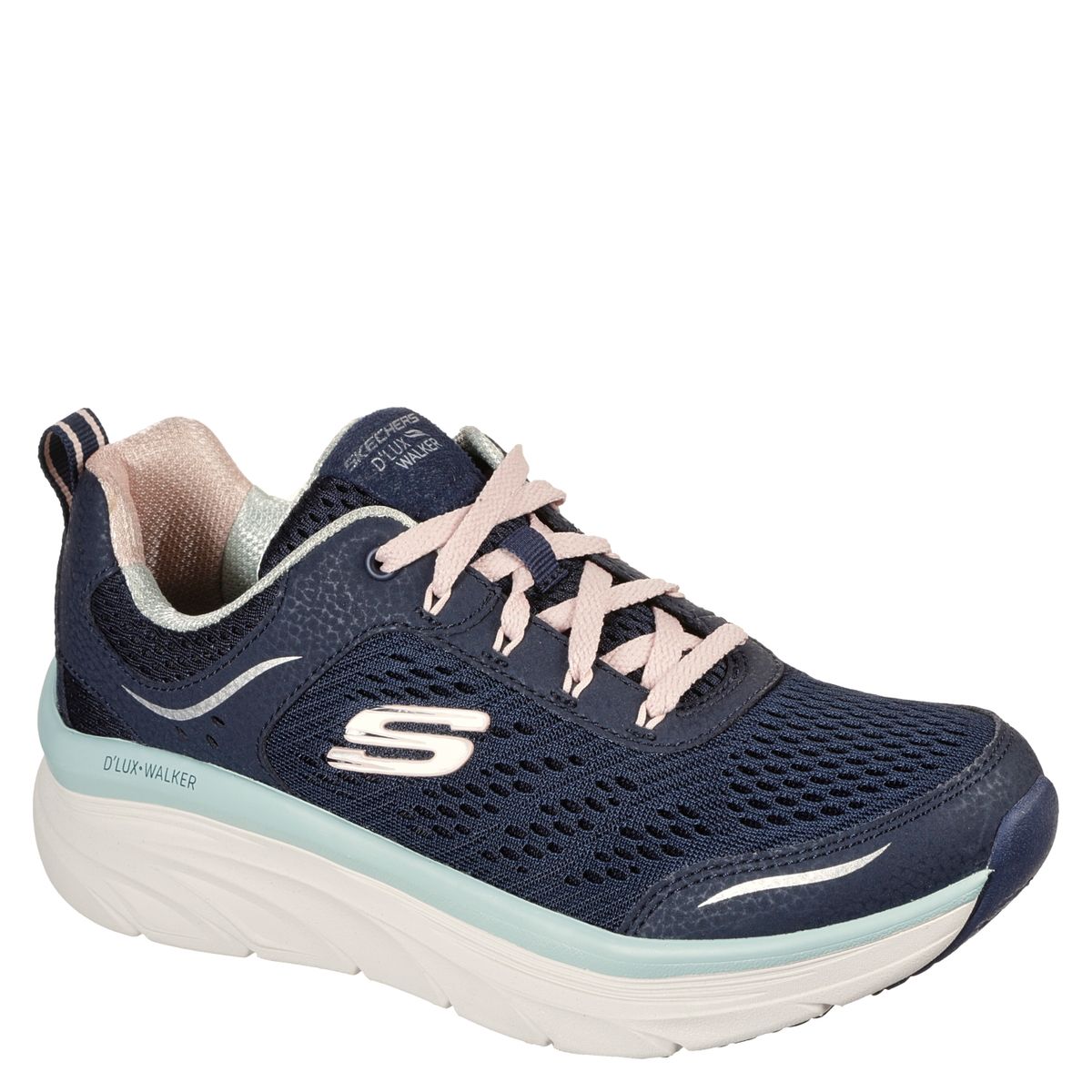 SKECHERS - D'Lux Walker - Infinite Motion Zapatilla Urbana Mujer Cuero Azul Skechers