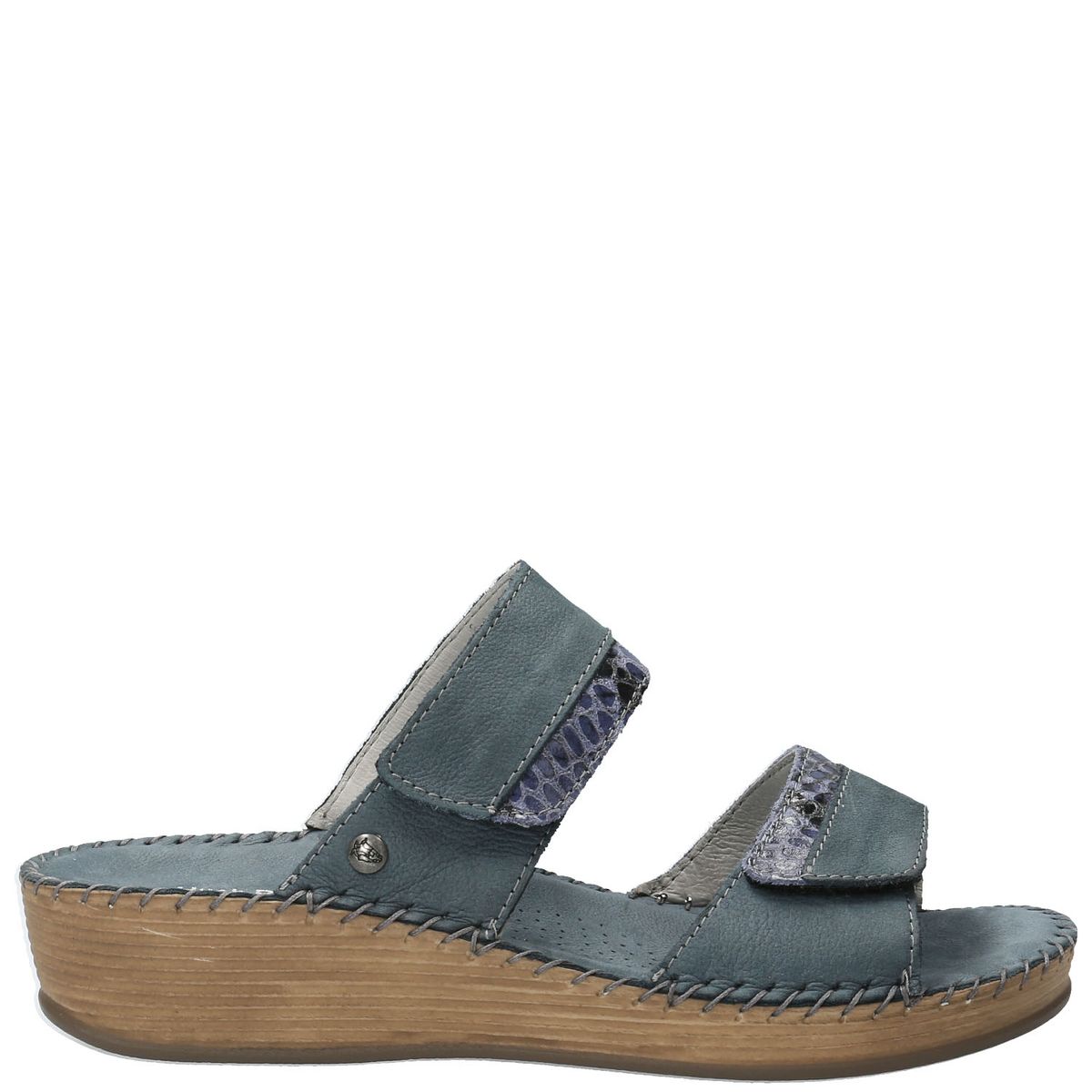 HUSH PUPPIES - Sandalia Mujer Cuero Azul Hush Puppies