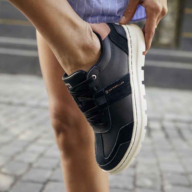 CAT - Cite Sport Zapatilla Urbana Mujer Cuero Negro Cat
