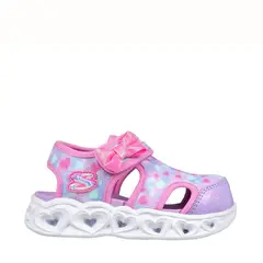 SKECHERS - Heart Lights Sandals Sandalia Niña Con Luces Multicolor (20 A 25)
