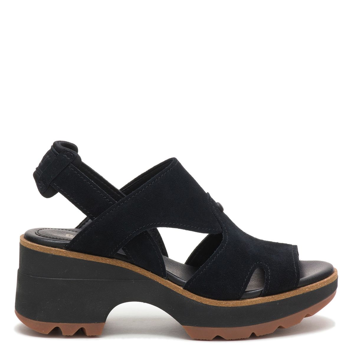 CAT - Sandalia Mujer Gamuza Negro Cat