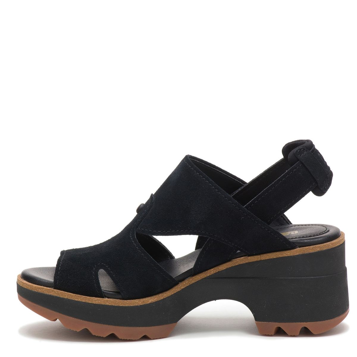 CAT - Sandalia Mujer Gamuza Negro Cat