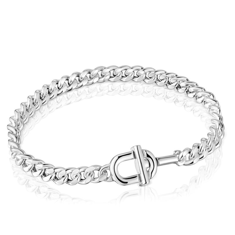 TOUS - Pulsera Barbada De Plata Tous Manifesto Mujer Tous