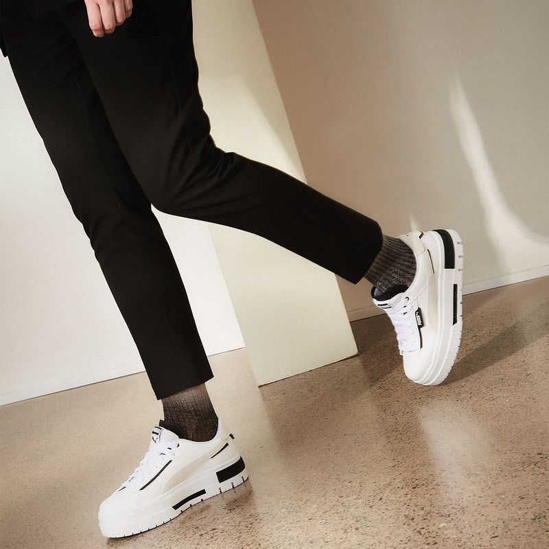 PUMA - Mayze Crashed Zapatilla Urbana Mujer Blanco Puma