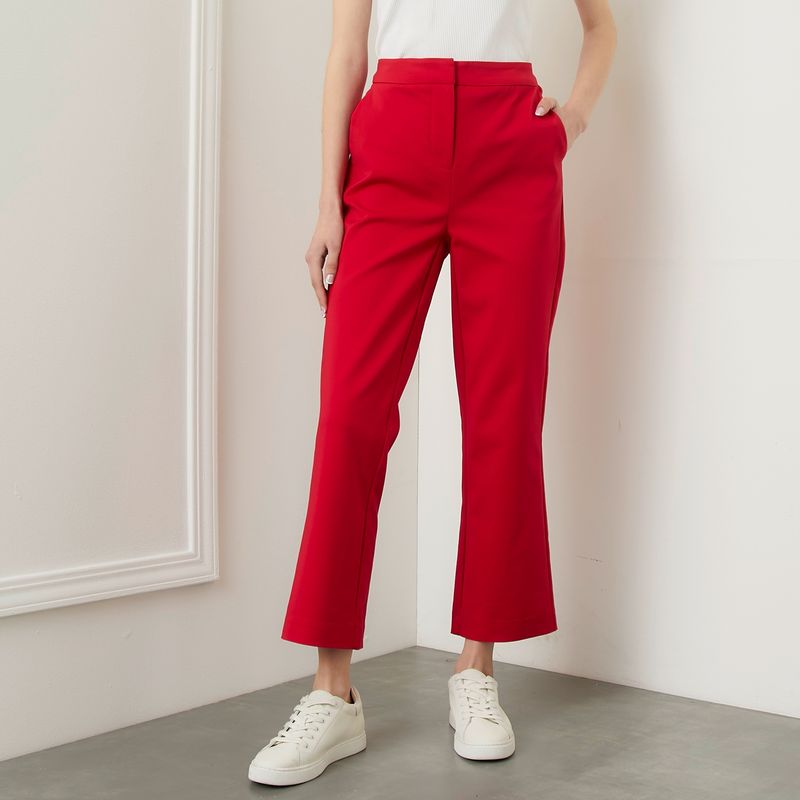 BASEMENT - Pantalón Flare Alto Mujer Basement