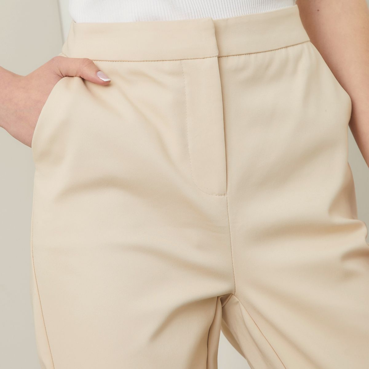 BASEMENT - Pantalón Flare Alto Mujer Basement