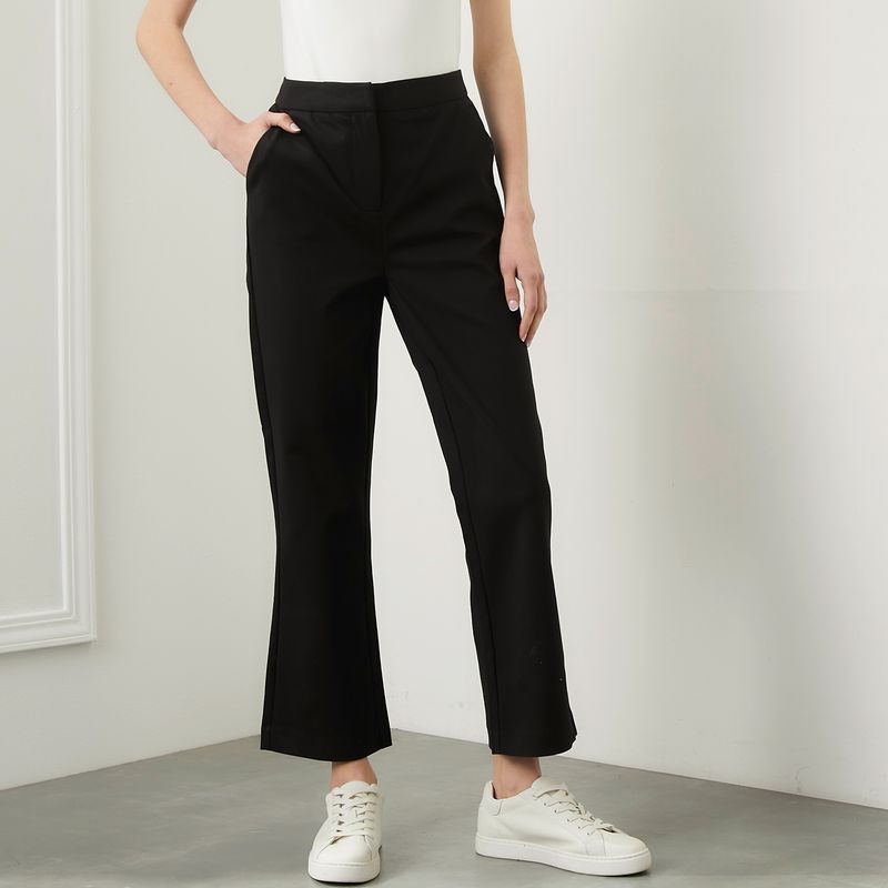 BASEMENT - Pantalón Flare Alto Mujer Basement