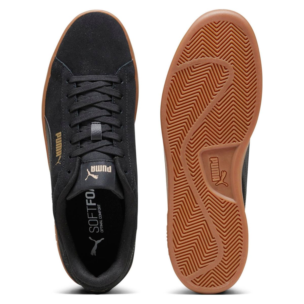 PUMA - Smash 3.0 Zapatilla Urbana Hombre Cuero Negro Puma