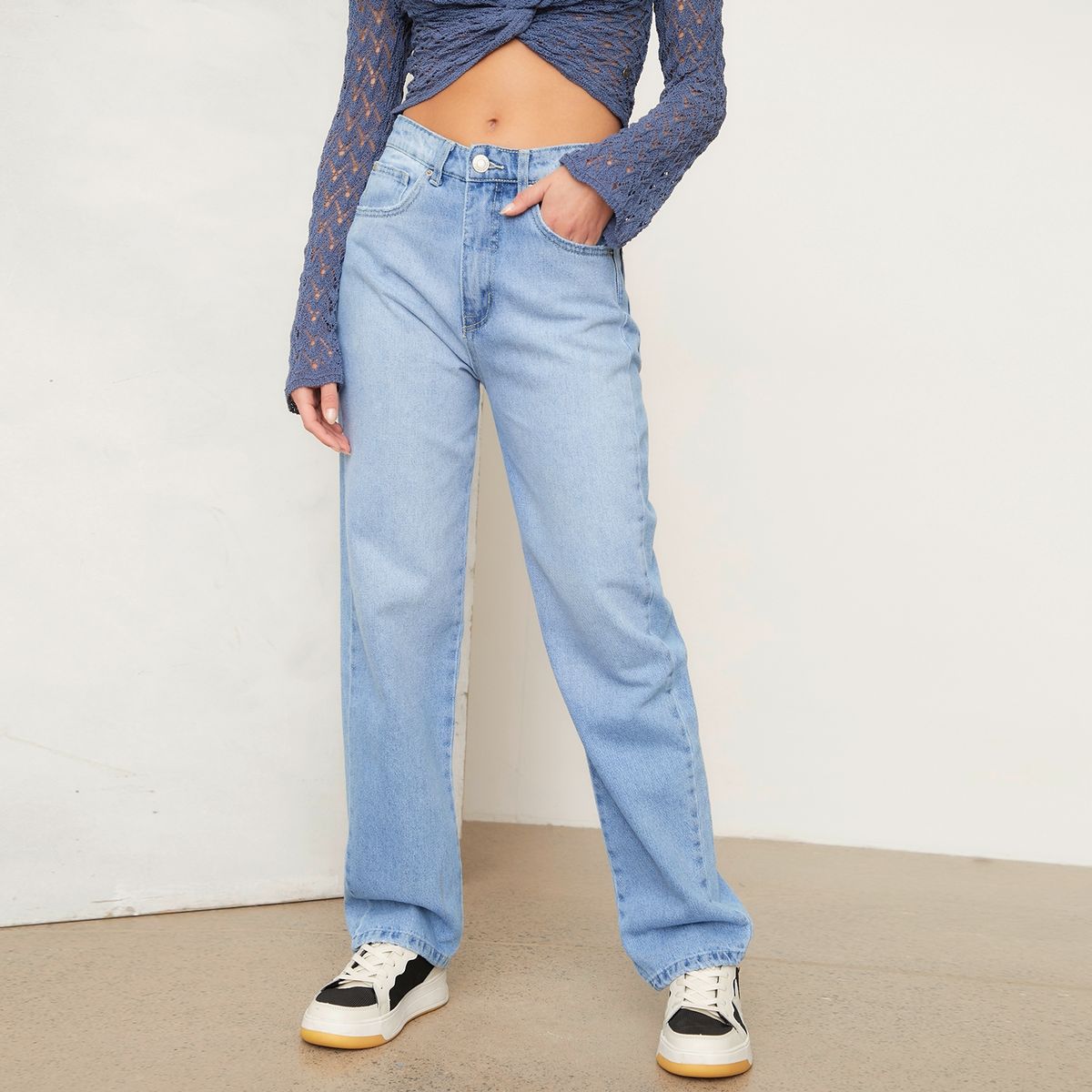 AMERICANINO - Americanino Jeans Baggy Tiro Medio Mujer