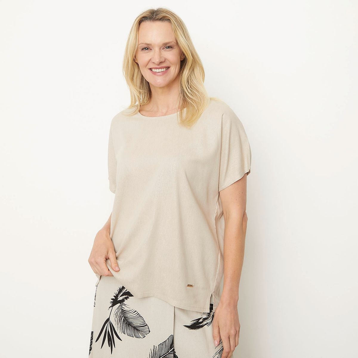 S COCCI - Blusa Manga Corta Lino Mujer S Cocci