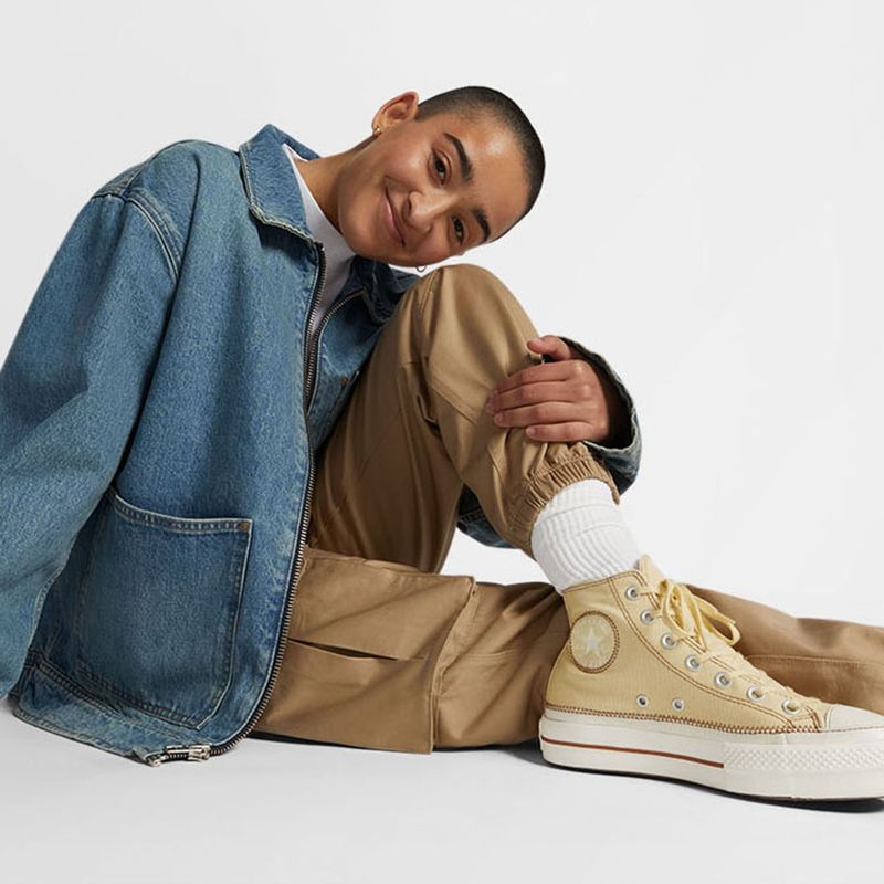 CONVERSE - Chuck Taylor All Star Lift Zapatilla Urbana Mujer Beige Converse