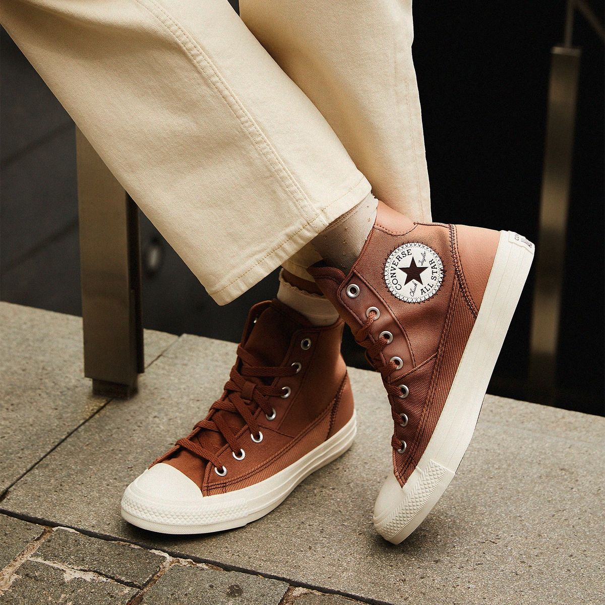 CONVERSE - Chuck Taylor Zapatilla Urbana Mujer Café Converse