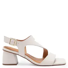 GACEL - Sandalia Mujer Cuero Blanco