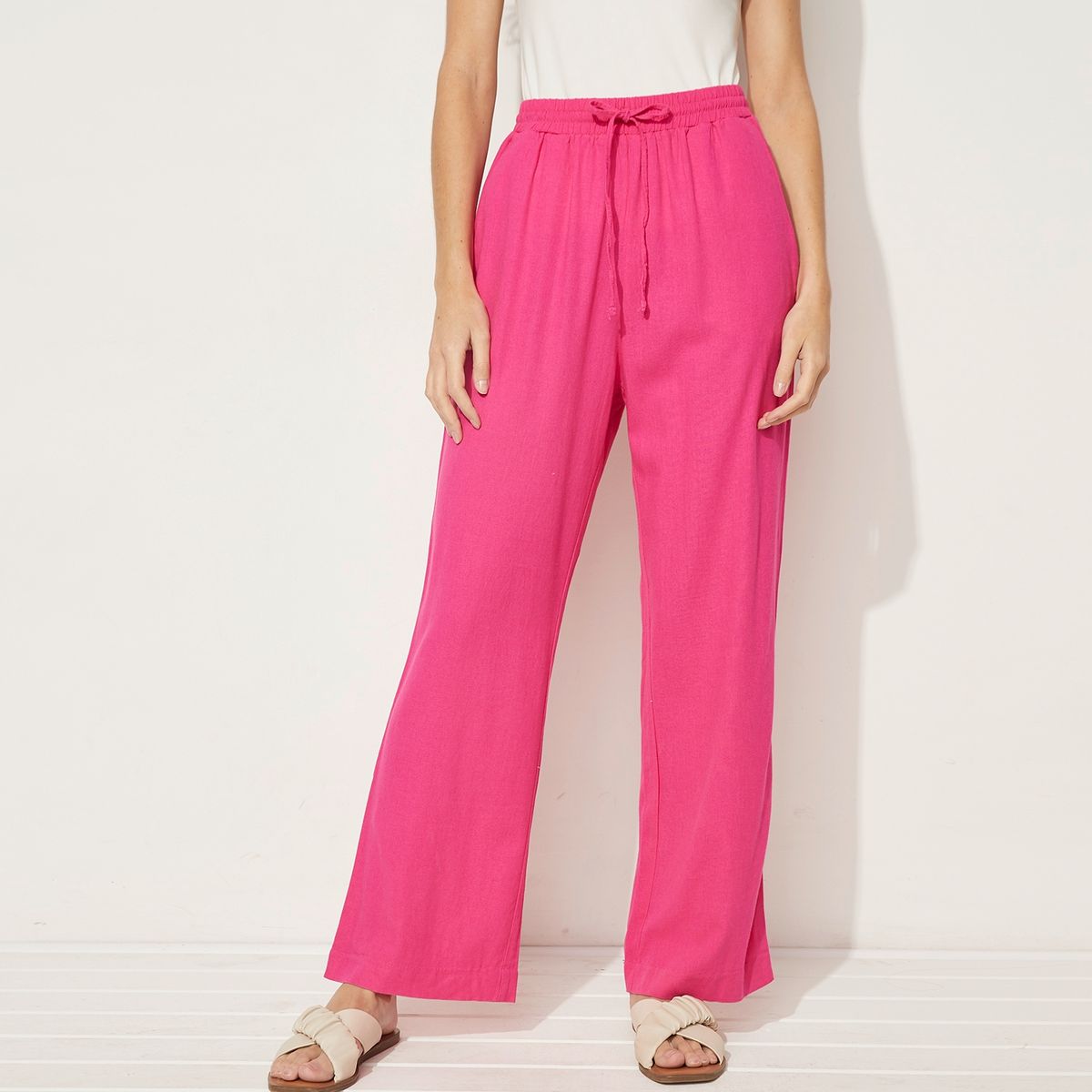 BASEMENT - Pantalón Relax Tiro Alto Mujer Basement