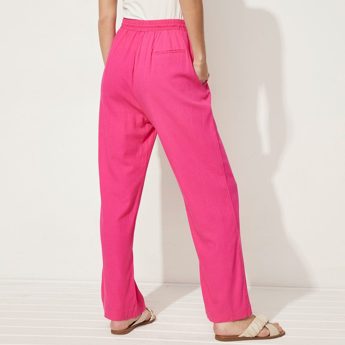 BASEMENT - Pantalón Relax Tiro Alto Mujer Basement