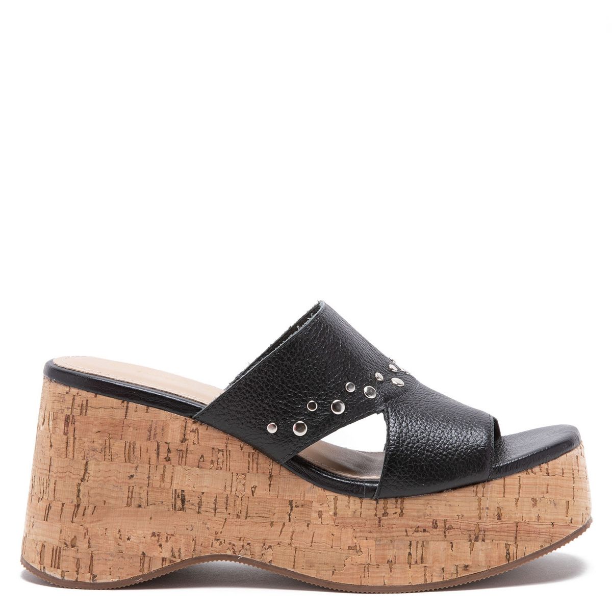 GACEL - Sandalia Mujer Cuero Negro Gacel