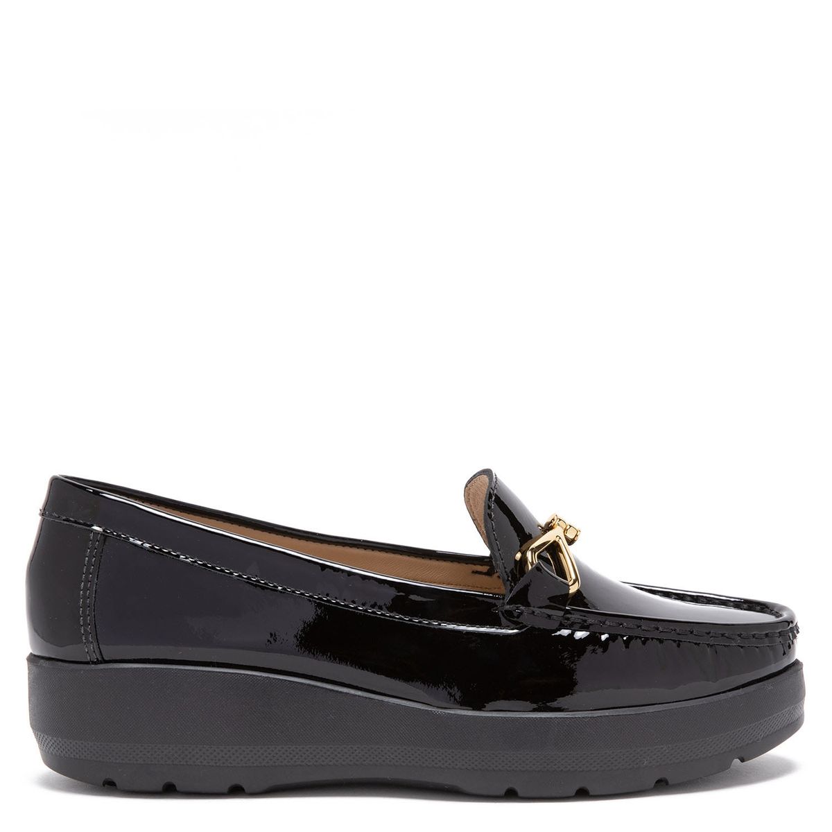GACEL - Mocasín Mujer Cuero Negro  Gacel