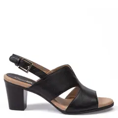 GACEL - Sandalia Mujer Cuero Negro