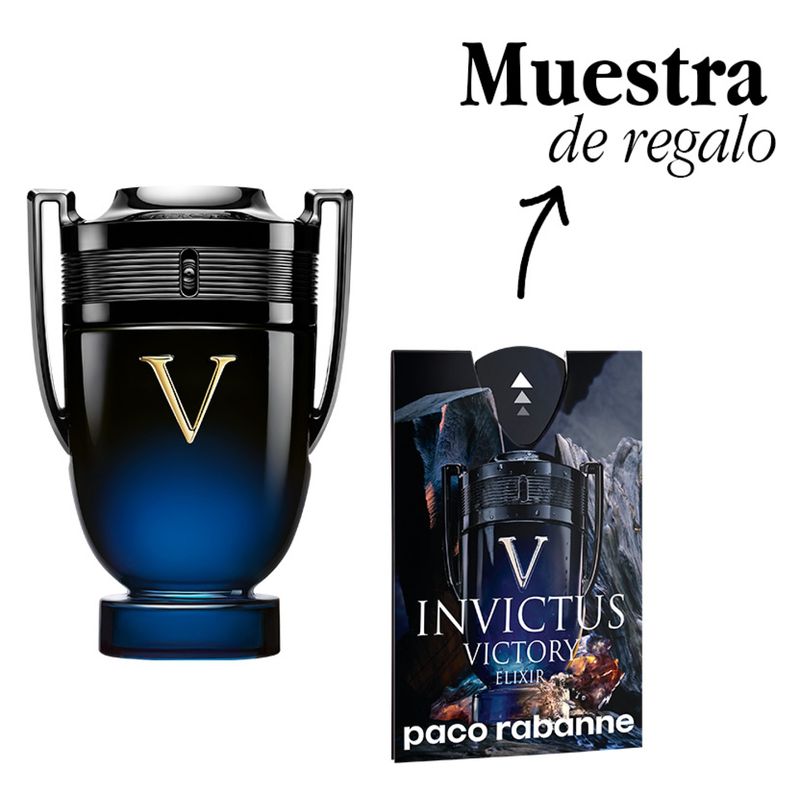 RABANNE - Perfume Hombre Invictus Victory Elixir Edp 100Ml + Muestra Paco Rabanne