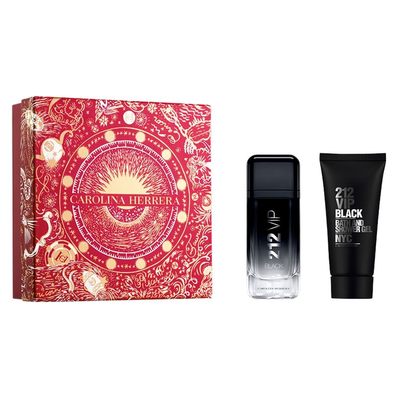 CAROLINA HERRERA - Set Perfume Hombre 212 Vip Black Edp 100Ml + Shower Gel 100Ml Carolina Herrera