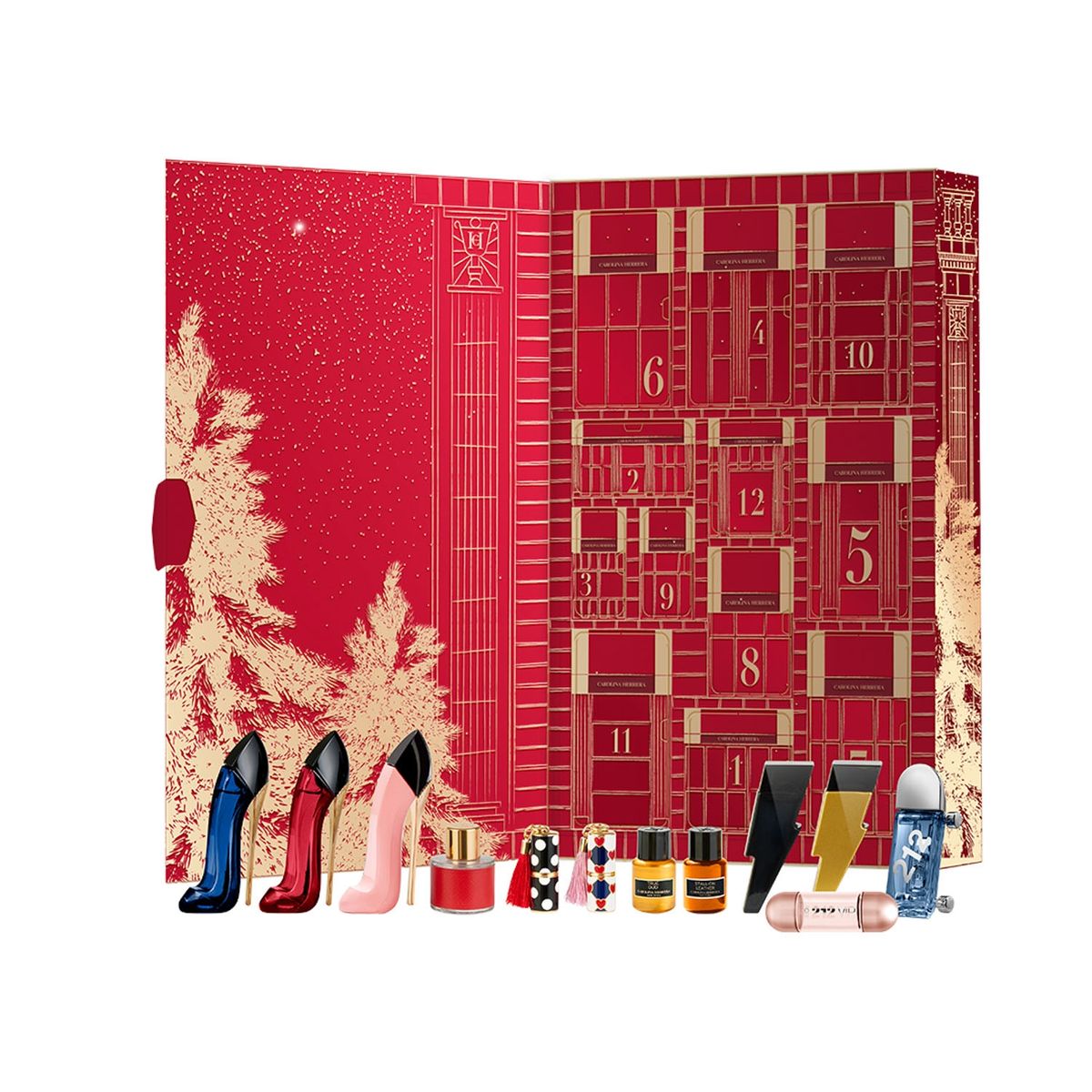 CAROLINA HERRERA - Calendario De Adviento 10 Miniaturas + 2 Labiales Mini Fabulous Kiss Carolina Herrera