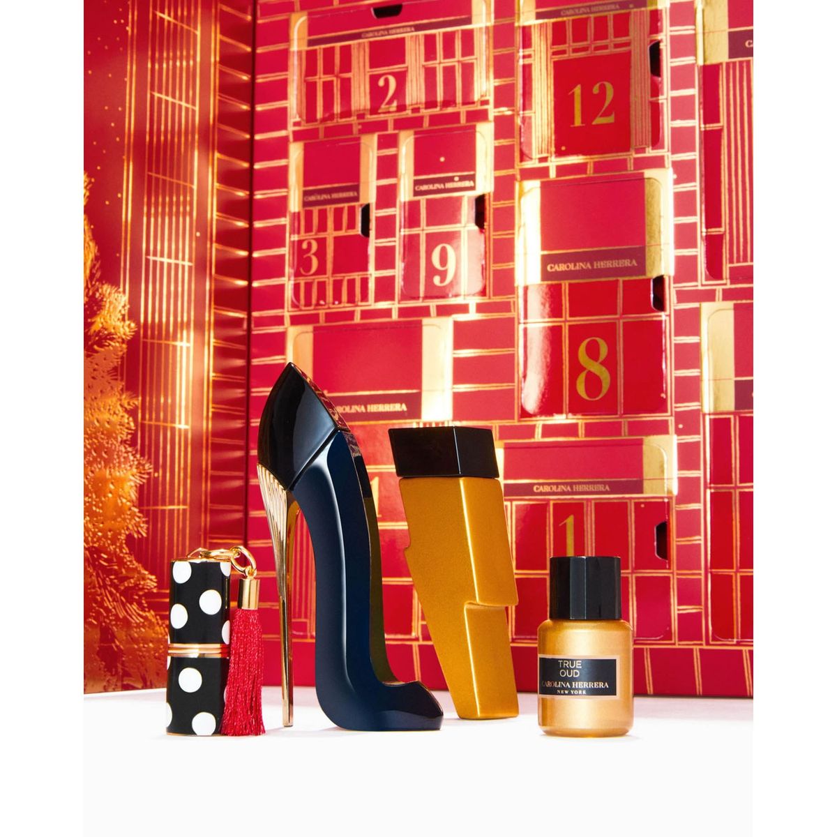 CAROLINA HERRERA - Calendario De Adviento 10 Miniaturas + 2 Labiales Mini Fabulous Kiss Carolina Herrera