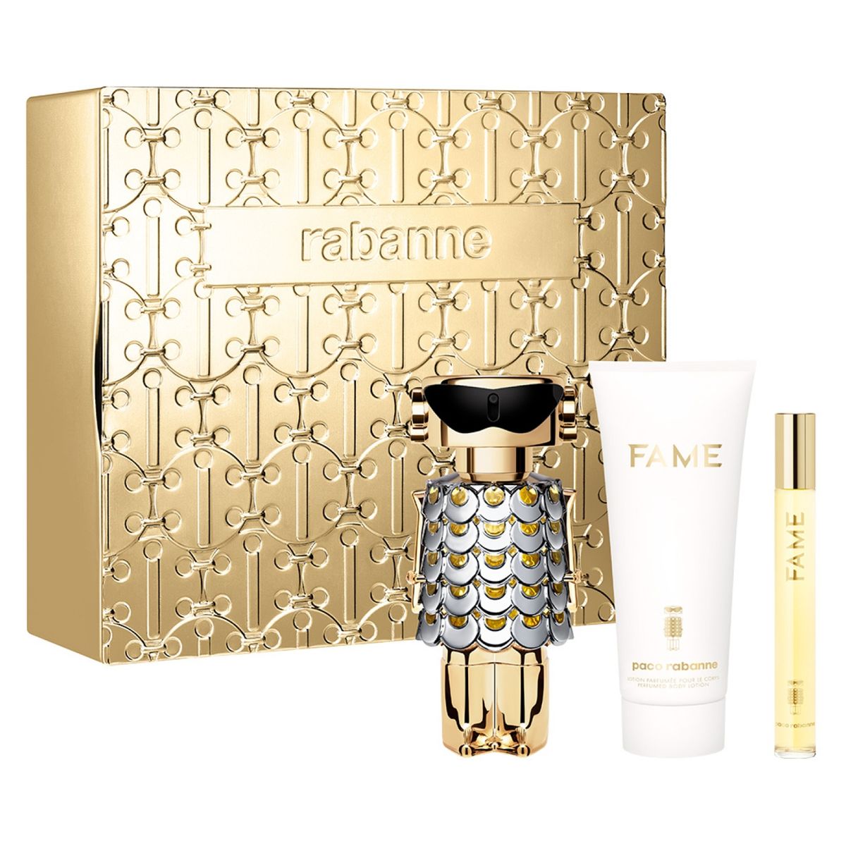 RABANNE - Set Fame EDP 80ML + Body Lotion 100 ML + Megaspritzer 10 ML Rabanne