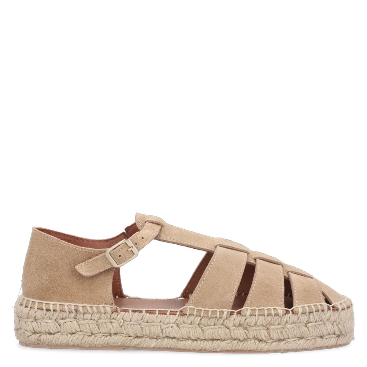 URCO - Sandalia Alpargata Mujer Cuero Beige Urco