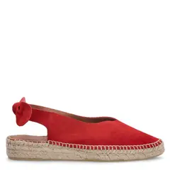 URCO - Sandalia Alpargata Mujer Cuero Rojo