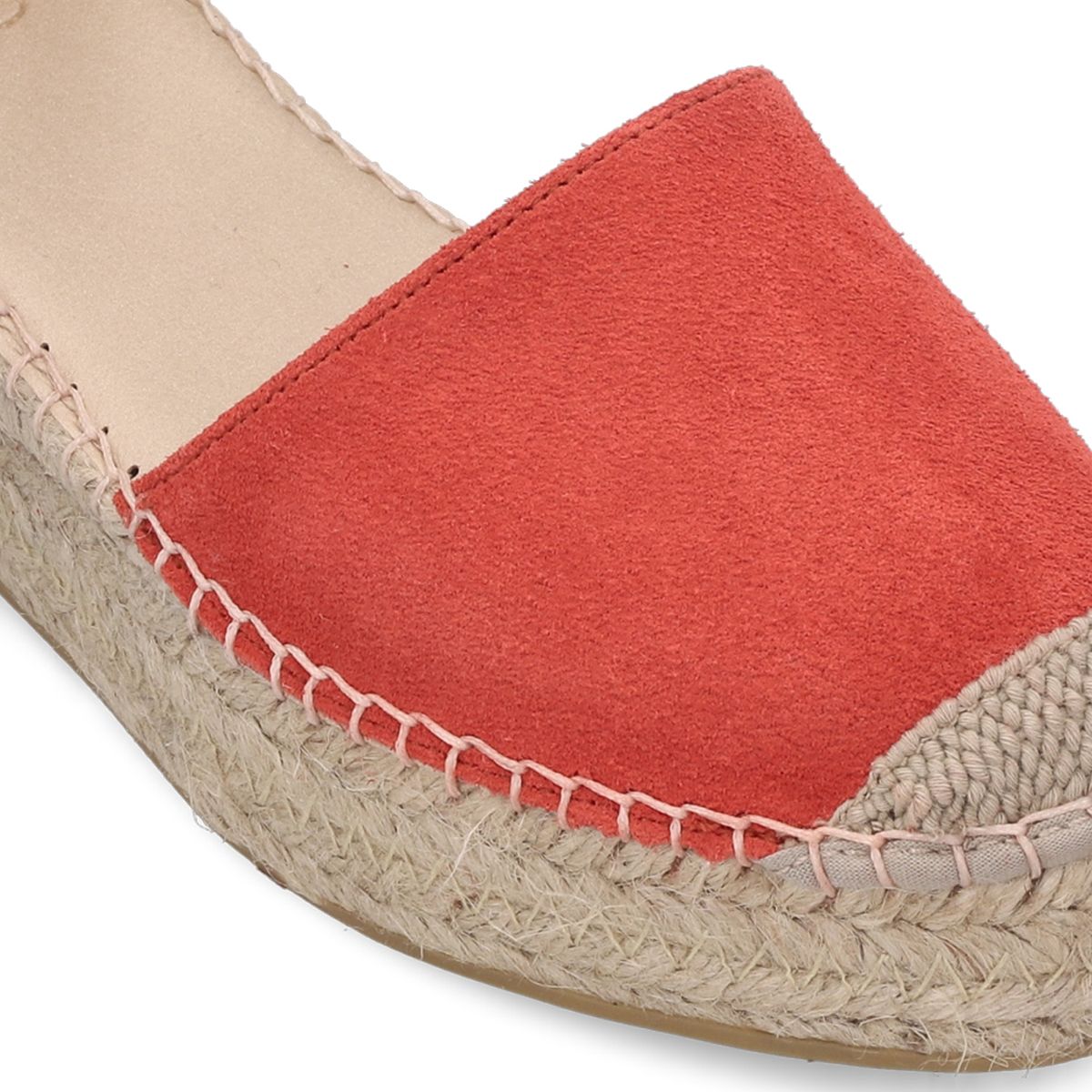 URCO - Sandalia Alpargata Mujer Cuero Naranjo Urco