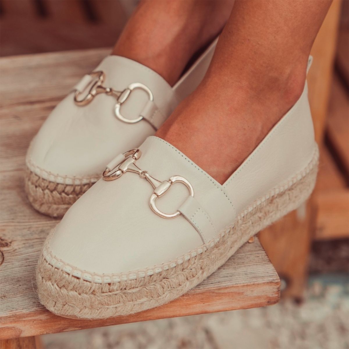 URCO - Alpargata Mujer Cuero Beige Urco